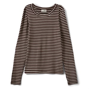 Sofie Schnoor Young - PETRICIASY LS T-SHIRT, Brown Striped